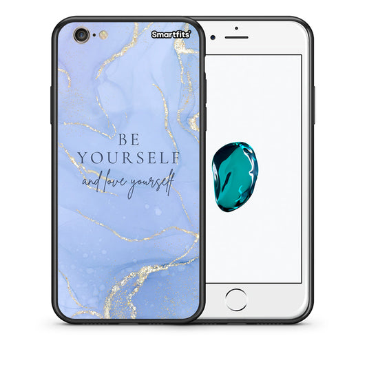 Θήκη iPhone 7/8/SE 2020 Be Yourself από τη Smartfits με σχέδιο στο πίσω μέρος και μαύρο περίβλημα | iPhone 7/8/SE 2020 Be Yourself case with colorful back and black bezels