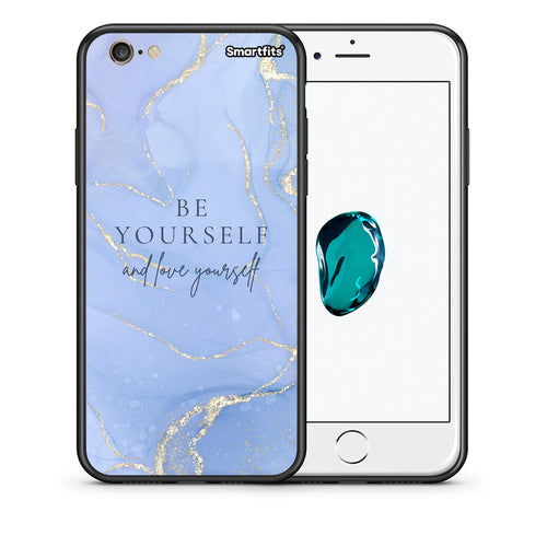 Θήκη iPhone 6 Plus/6s Plus Be Yourself από τη Smartfits με σχέδιο στο πίσω μέρος και μαύρο περίβλημα | iPhone 6 Plus/6s Plus Be Yourself case with colorful back and black bezels
