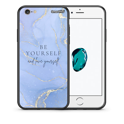 Θήκη iPhone 6/6s Be Yourself από τη Smartfits με σχέδιο στο πίσω μέρος και μαύρο περίβλημα | iPhone 6/6s Be Yourself case with colorful back and black bezels