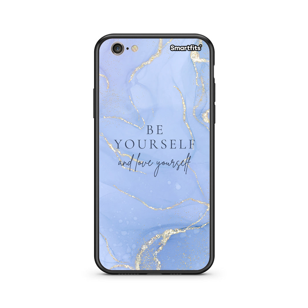 iPhone 7/8 Be Yourself θήκη από τη Smartfits με σχέδιο στο πίσω μέρος και μαύρο περίβλημα | Smartphone case with colorful back and black bezels by Smartfits