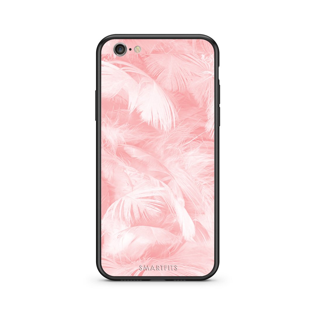 33 - iPhone 7/8 Pink Feather Boho case, cover, bumper