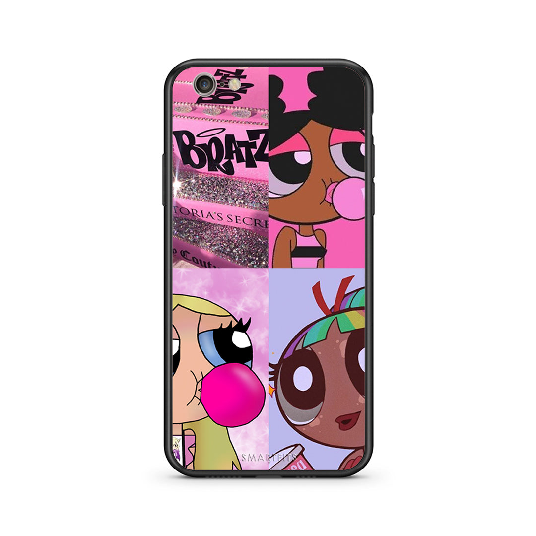 iphone 6 plus 6s plus Bubble Girls Θήκη Αγίου Βαλεντίνου από τη Smartfits με σχέδιο στο πίσω μέρος και μαύρο περίβλημα | Smartphone case with colorful back and black bezels by Smartfits