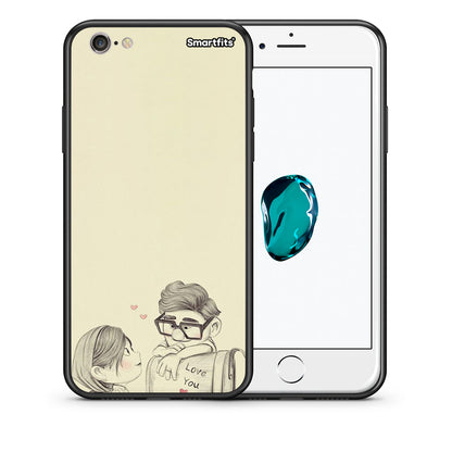 Θήκη iPhone 6/6s Carl And Ellie από τη Smartfits με σχέδιο στο πίσω μέρος και μαύρο περίβλημα | iPhone 6/6s Carl And Ellie case with colorful back and black bezels