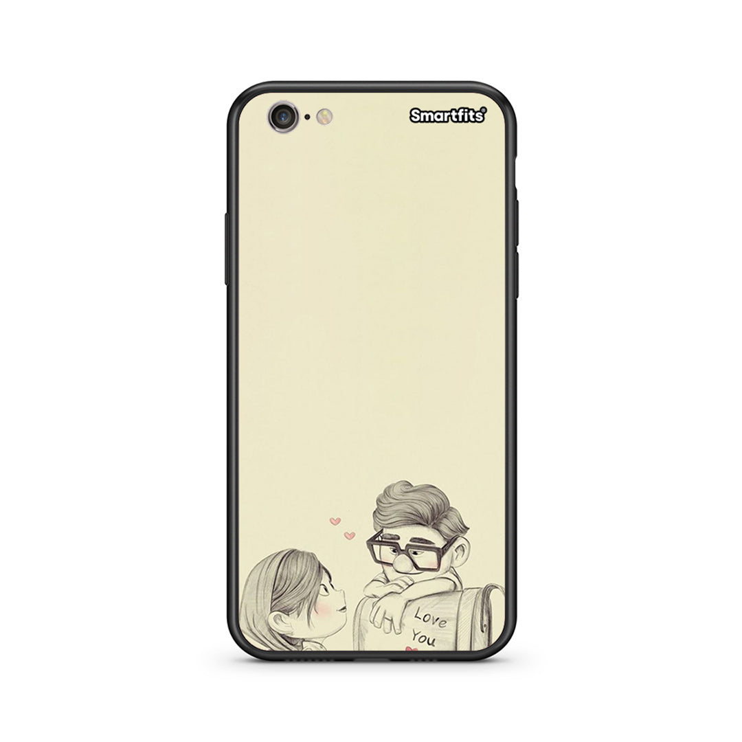 iphone 6 6s Carl And Ellie θήκη από τη Smartfits με σχέδιο στο πίσω μέρος και μαύρο περίβλημα | Smartphone case with colorful back and black bezels by Smartfits