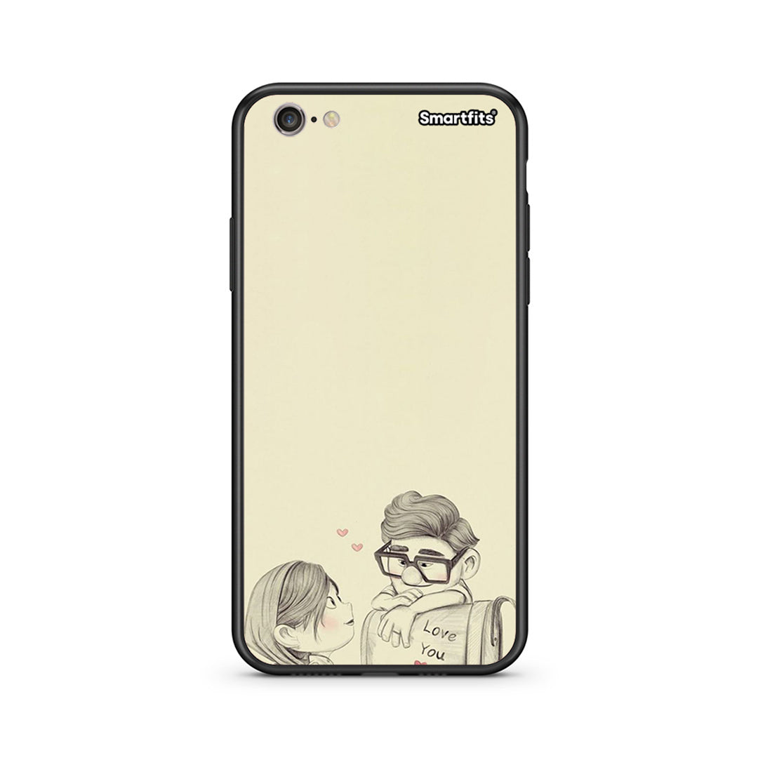 iphone 6 plus 6s plus Carl And Ellie θήκη από τη Smartfits με σχέδιο στο πίσω μέρος και μαύρο περίβλημα | Smartphone case with colorful back and black bezels by Smartfits