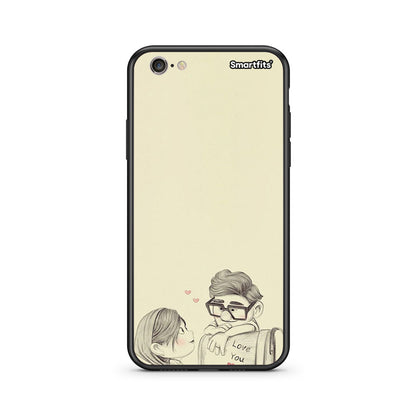 iPhone 7/8 Carl And Ellie θήκη από τη Smartfits με σχέδιο στο πίσω μέρος και μαύρο περίβλημα | Smartphone case with colorful back and black bezels by Smartfits