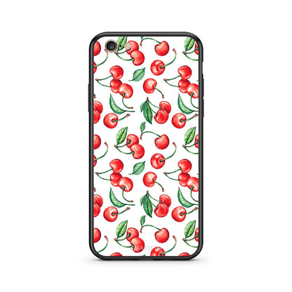 iPhone 7/8 Cherry Summer θήκη από τη Smartfits με σχέδιο στο πίσω μέρος και μαύρο περίβλημα | Smartphone case with colorful back and black bezels by Smartfits