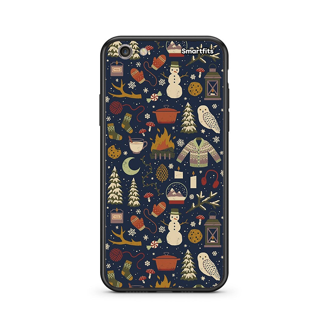 iphone 6 6s Christmas Elements θήκη από τη Smartfits με σχέδιο στο πίσω μέρος και μαύρο περίβλημα | Smartphone case with colorful back and black bezels by Smartfits