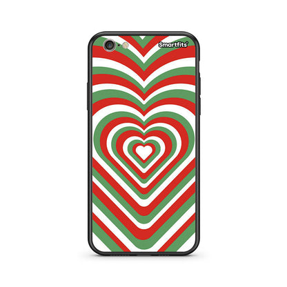 iphone 6 plus 6s plus Christmas Hearts θήκη από τη Smartfits με σχέδιο στο πίσω μέρος και μαύρο περίβλημα | Smartphone case with colorful back and black bezels by Smartfits