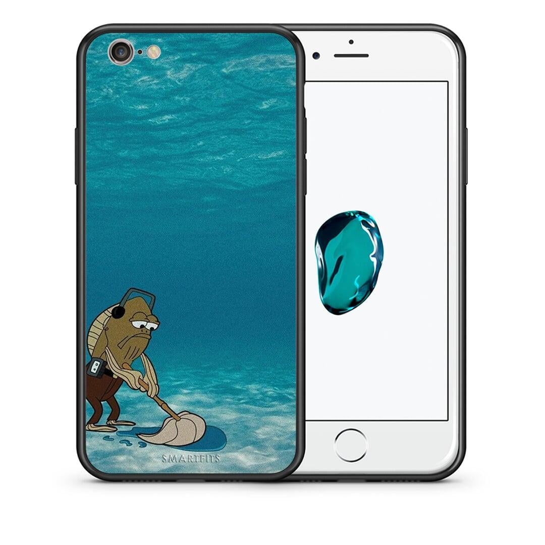 Θήκη iPhone 6 / 6s Clean The Ocean από τη Smartfits με σχέδιο στο πίσω μέρος και μαύρο περίβλημα | iPhone 6 / 6s Clean The Ocean case with colorful back and black bezels