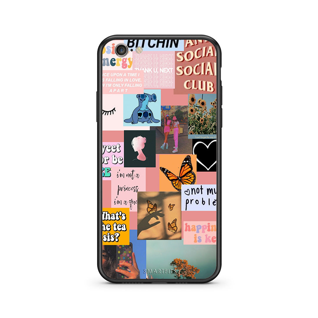 iphone 6 6s Collage Bitchin Θήκη Αγίου Βαλεντίνου από τη Smartfits με σχέδιο στο πίσω μέρος και μαύρο περίβλημα | Smartphone case with colorful back and black bezels by Smartfits