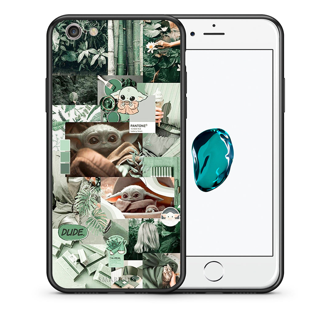 Θήκη Αγίου Βαλεντίνου iPhone 7 / 8 / SE 2020 Collage Dude από τη Smartfits με σχέδιο στο πίσω μέρος και μαύρο περίβλημα | iPhone 7 / 8 / SE 2020 Collage Dude case with colorful back and black bezels