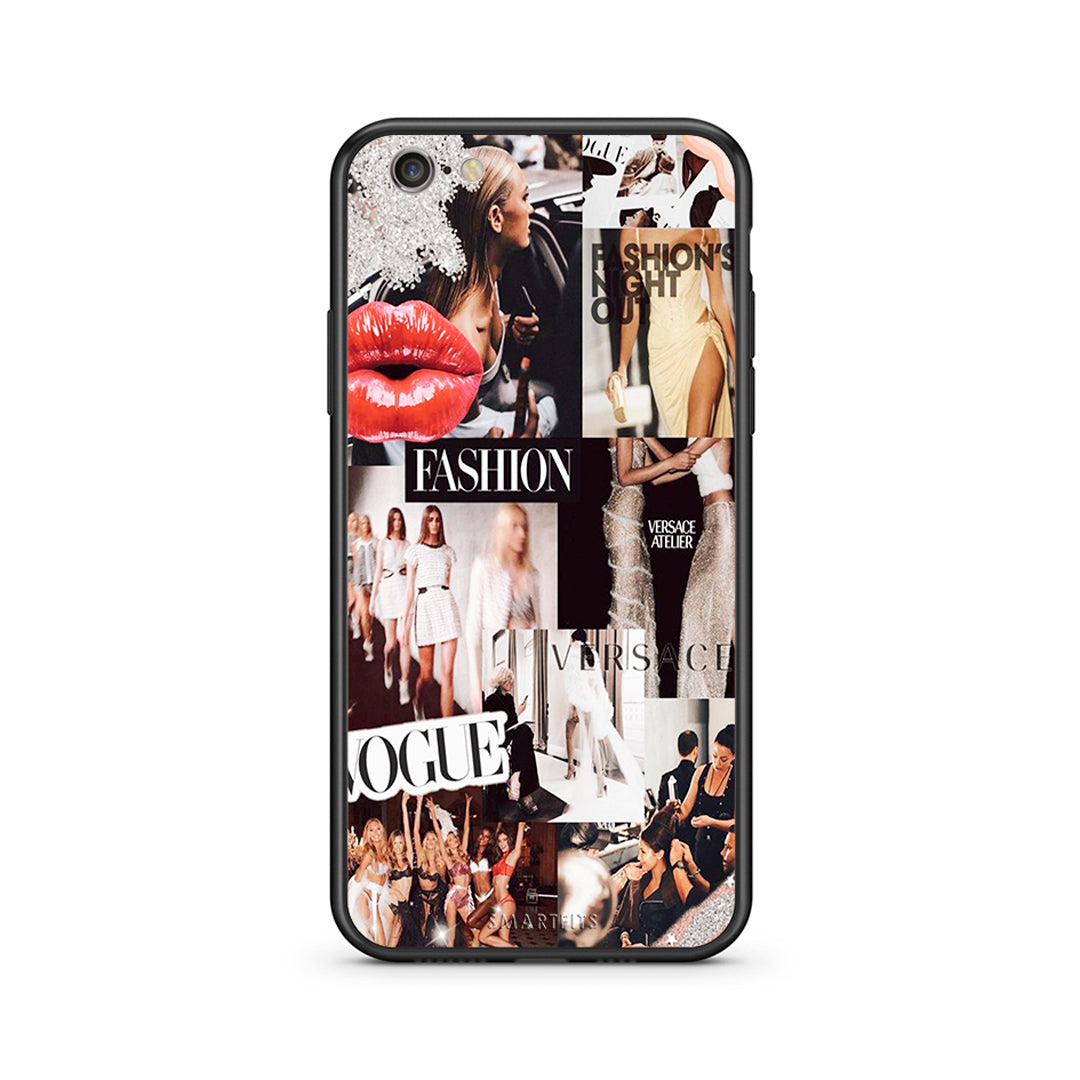 iphone 6 plus 6s plus Collage Fashion Θήκη Αγίου Βαλεντίνου από τη Smartfits με σχέδιο στο πίσω μέρος και μαύρο περίβλημα | Smartphone case with colorful back and black bezels by Smartfits