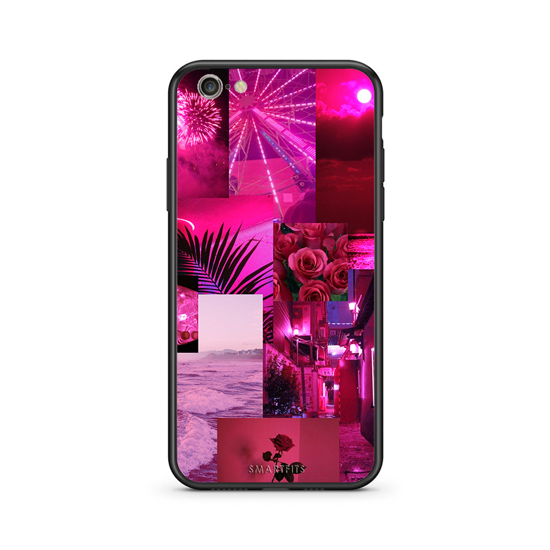 iphone 6 6s Collage Red Roses Θήκη Αγίου Βαλεντίνου από τη Smartfits με σχέδιο στο πίσω μέρος και μαύρο περίβλημα | Smartphone case with colorful back and black bezels by Smartfits