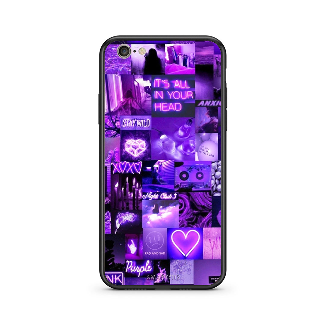 iphone 6 6s Collage Stay Wild Θήκη Αγίου Βαλεντίνου από τη Smartfits με σχέδιο στο πίσω μέρος και μαύρο περίβλημα | Smartphone case with colorful back and black bezels by Smartfits