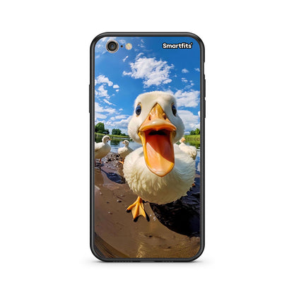 iphone 6 6s Duck Face θήκη από τη Smartfits με σχέδιο στο πίσω μέρος και μαύρο περίβλημα | Smartphone case with colorful back and black bezels by Smartfits