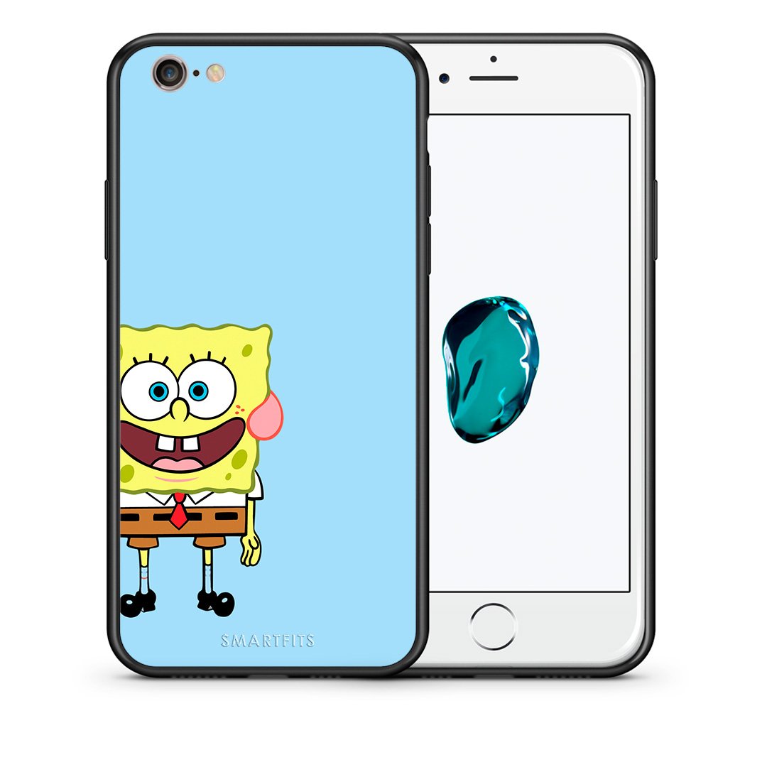 Θήκη iPhone 6/6s Friends Bob από τη Smartfits με σχέδιο στο πίσω μέρος και μαύρο περίβλημα | iPhone 6/6s Friends Bob case with colorful back and black bezels