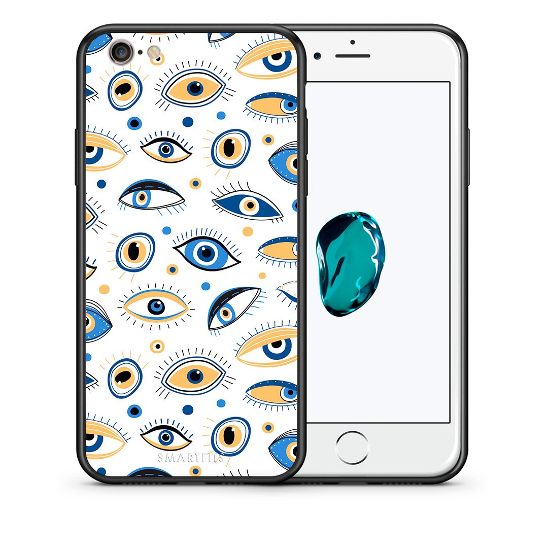 Θήκη iPhone 6/6s Ftou Ftou από τη Smartfits με σχέδιο στο πίσω μέρος και μαύρο περίβλημα | iPhone 6/6s Ftou Ftou case with colorful back and black bezels