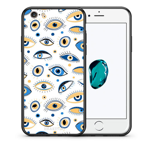 Θήκη iPhone 6/6s Ftou Ftou από τη Smartfits με σχέδιο στο πίσω μέρος και μαύρο περίβλημα | iPhone 6/6s Ftou Ftou case with colorful back and black bezels