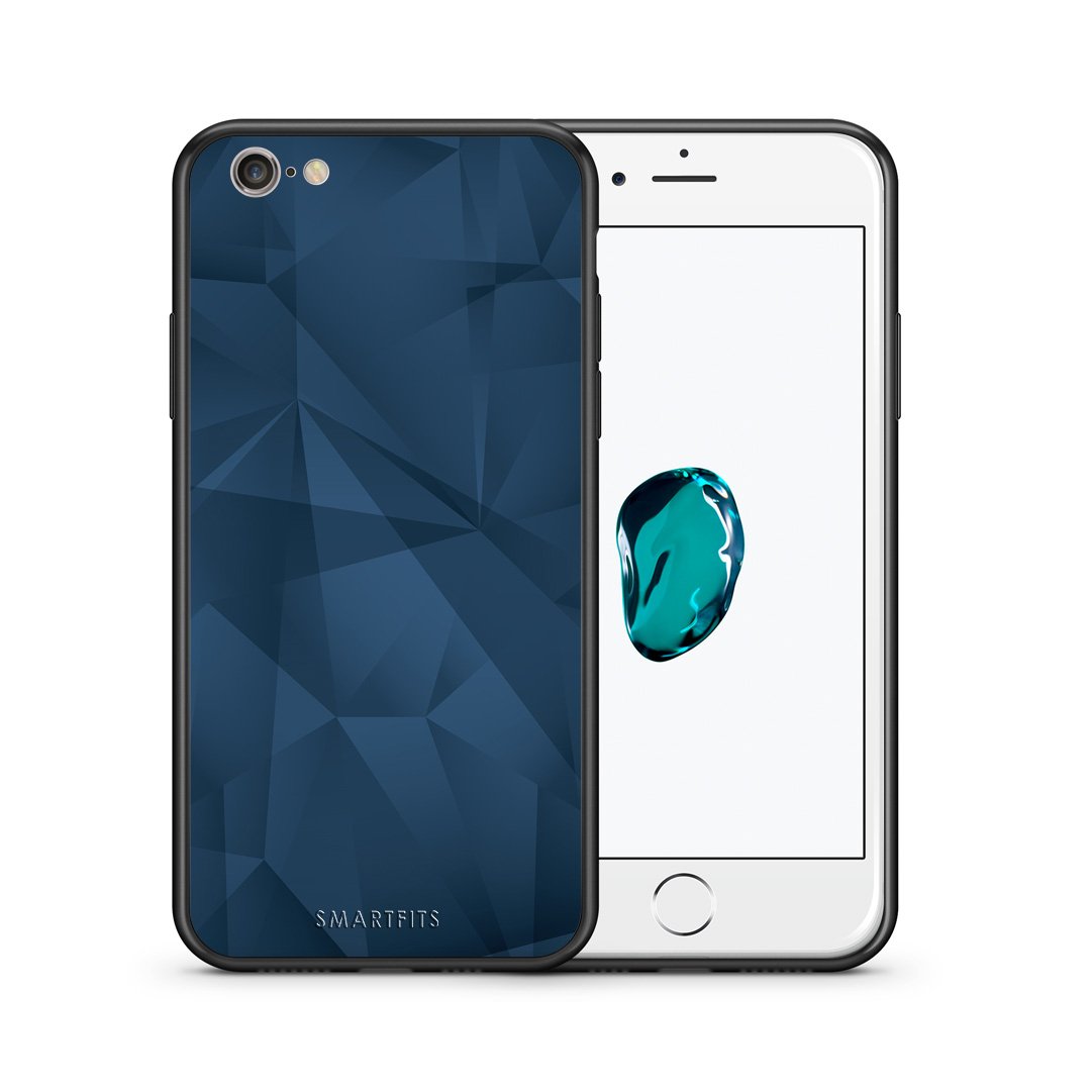 Θήκη iPhone 6 Plus/6s Plus Blue Abstract Geometric από τη Smartfits με σχέδιο στο πίσω μέρος και μαύρο περίβλημα | iPhone 6 Plus/6s Plus Blue Abstract Geometric case with colorful back and black bezels