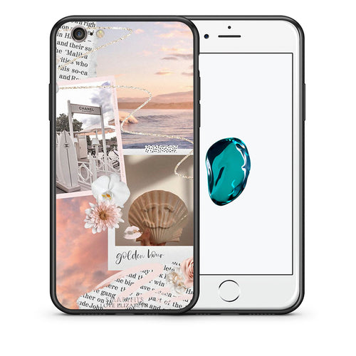 Θήκη Αγίου Βαλεντίνου iPhone 6 / 6s Golden Hour από τη Smartfits με σχέδιο στο πίσω μέρος και μαύρο περίβλημα | iPhone 6 / 6s Golden Hour case with colorful back and black bezels