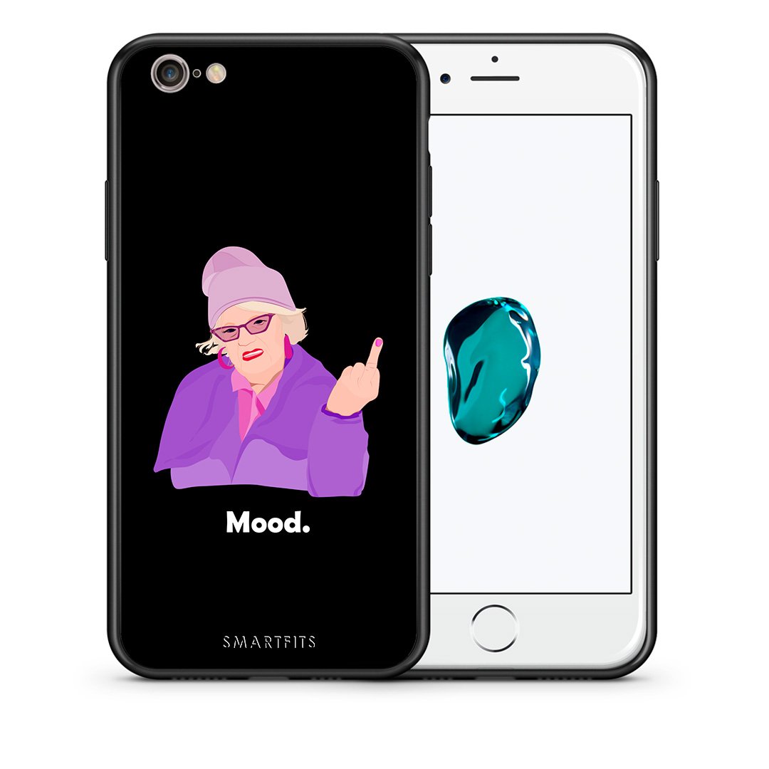 Θήκη iPhone 6 Plus/6s Plus Grandma Mood Black από τη Smartfits με σχέδιο στο πίσω μέρος και μαύρο περίβλημα | iPhone 6 Plus/6s Plus Grandma Mood Black case with colorful back and black bezels