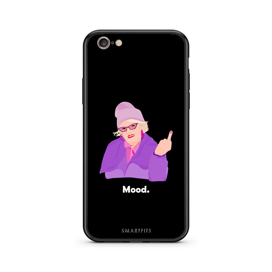 iPhone 7/8 Grandma Mood Black θήκη από τη Smartfits με σχέδιο στο πίσω μέρος και μαύρο περίβλημα | Smartphone case with colorful back and black bezels by Smartfits