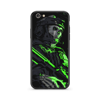 iphone 6 6s Green Soldier Θήκη Αγίου Βαλεντίνου από τη Smartfits με σχέδιο στο πίσω μέρος και μαύρο περίβλημα | Smartphone case with colorful back and black bezels by Smartfits