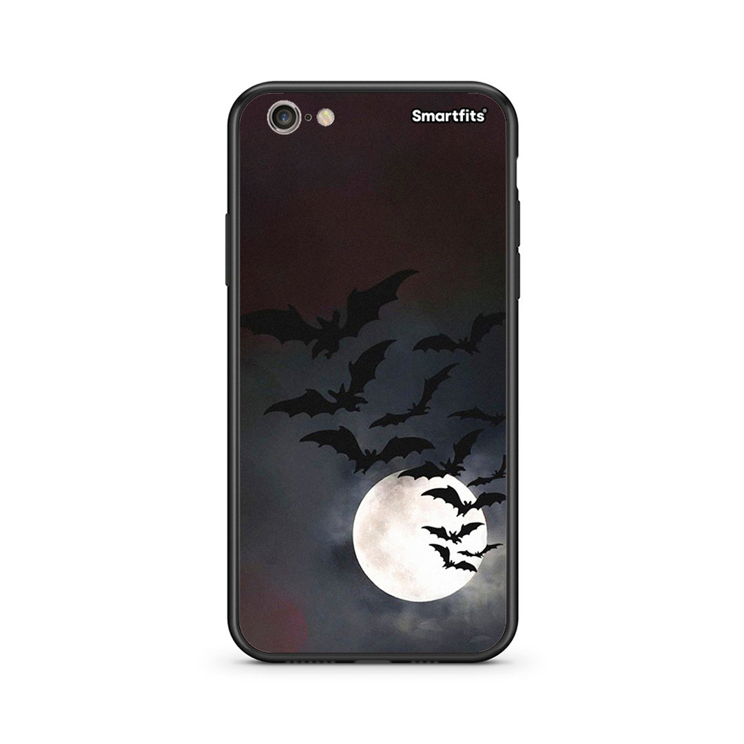 iphone 6 6s Halloween Bat Night Θήκη από τη Smartfits με σχέδιο στο πίσω μέρος και μαύρο περίβλημα | Smartphone case with colorful back and black bezels by Smartfits