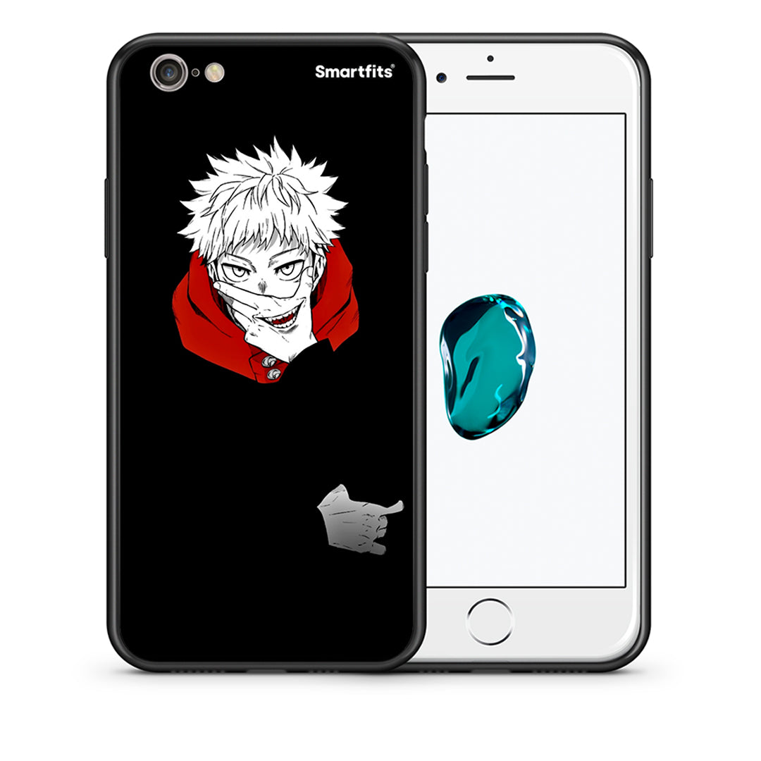Θήκη iPhone 6 Plus/6s Plus Itadori Anime από τη Smartfits με σχέδιο στο πίσω μέρος και μαύρο περίβλημα | iPhone 6 Plus/6s Plus Itadori Anime case with colorful back and black bezels