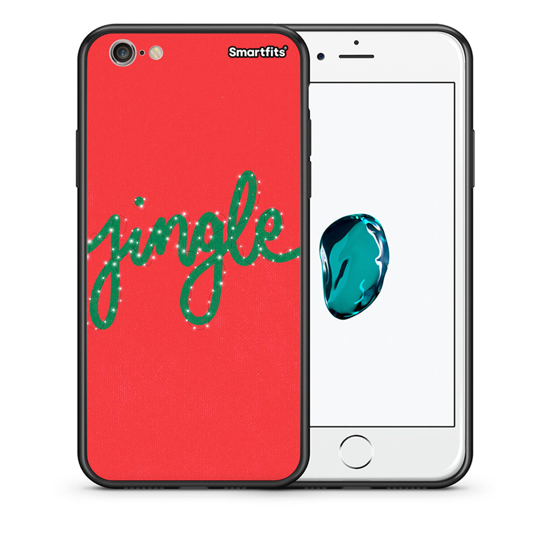 Θήκη iPhone 7/8/SE 2020 Jingle Xmas από τη Smartfits με σχέδιο στο πίσω μέρος και μαύρο περίβλημα | iPhone 7/8/SE 2020 Jingle Xmas case with colorful back and black bezels