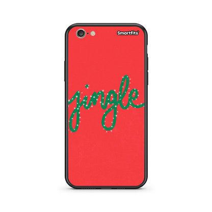 iphone 6 6s Jingle Xmas θήκη από τη Smartfits με σχέδιο στο πίσω μέρος και μαύρο περίβλημα | Smartphone case with colorful back and black bezels by Smartfits
