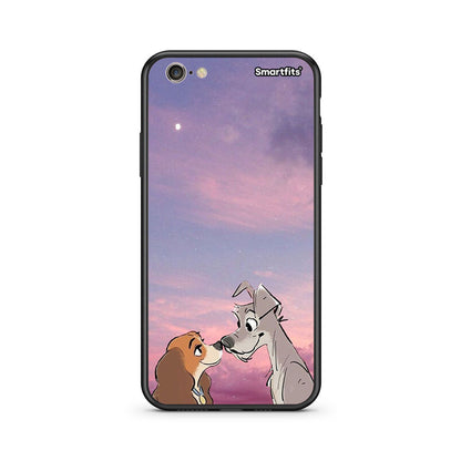 iphone 6 6s Lady And Tramp θήκη από τη Smartfits με σχέδιο στο πίσω μέρος και μαύρο περίβλημα | Smartphone case with colorful back and black bezels by Smartfits