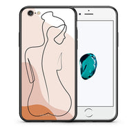 Thumbnail for Θήκη iPhone 6/6s LineArt Woman από τη Smartfits με σχέδιο στο πίσω μέρος και μαύρο περίβλημα | iPhone 6/6s LineArt Woman case with colorful back and black bezels