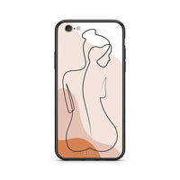 Thumbnail for iphone 6 6s LineArt Woman θήκη από τη Smartfits με σχέδιο στο πίσω μέρος και μαύρο περίβλημα | Smartphone case with colorful back and black bezels by Smartfits
