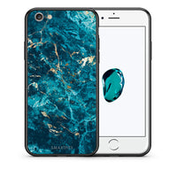 Thumbnail for Θήκη iPhone 7/8/SE 2020 Marble Blue από τη Smartfits με σχέδιο στο πίσω μέρος και μαύρο περίβλημα | iPhone 7/8/SE 2020 Marble Blue case with colorful back and black bezels