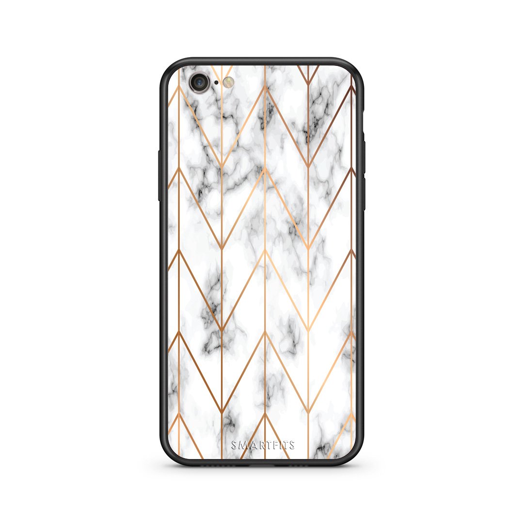 44 - iPhone 7/8 Gold Geometric Marble case, cover, bumper