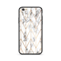 Thumbnail for 44 - iphone 6 6s Gold Geometric Marble case, cover, bumper