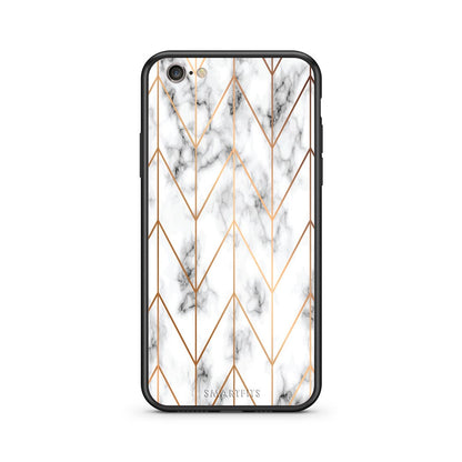 44 - iphone 6 plus 6s plus Gold Geometric Marble case, cover, bumper