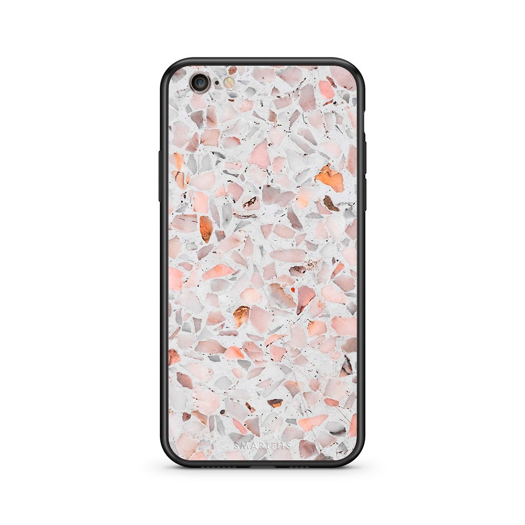 iphone 6 6s Marble Terrazzo θήκη από τη Smartfits με σχέδιο στο πίσω μέρος και μαύρο περίβλημα | Smartphone case with colorful back and black bezels by Smartfits