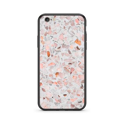 iphone 6 6s Marble Terrazzo θήκη από τη Smartfits με σχέδιο στο πίσω μέρος και μαύρο περίβλημα | Smartphone case with colorful back and black bezels by Smartfits