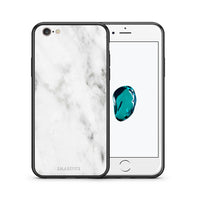 Thumbnail for Θήκη iPhone 6 Plus/6s Plus White Marble από τη Smartfits με σχέδιο στο πίσω μέρος και μαύρο περίβλημα | iPhone 6 Plus/6s Plus White Marble case with colorful back and black bezels