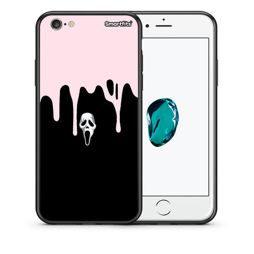 Θήκη iPhone 6 / 6s Melting Halloween Mask από τη Smartfits με σχέδιο στο πίσω μέρος και μαύρο περίβλημα | iPhone 6 / 6s Melting Halloween Mask case with colorful back and black bezels