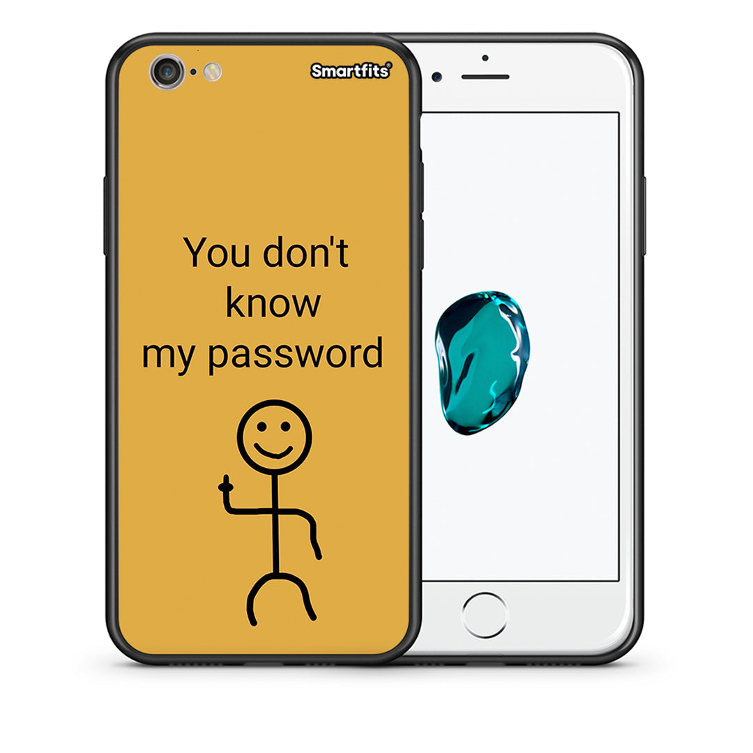 Θήκη iPhone 6 / 6s My Password από τη Smartfits με σχέδιο στο πίσω μέρος και μαύρο περίβλημα | iPhone 6 / 6s My Password case with colorful back and black bezels
