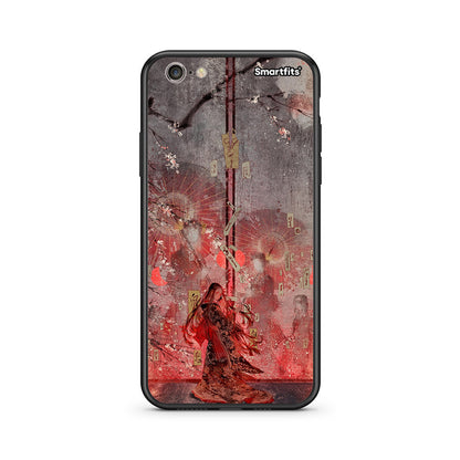 iphone 6 6s Nezuko Kamado θήκη από τη Smartfits με σχέδιο στο πίσω μέρος και μαύρο περίβλημα | Smartphone case with colorful back and black bezels by Smartfits