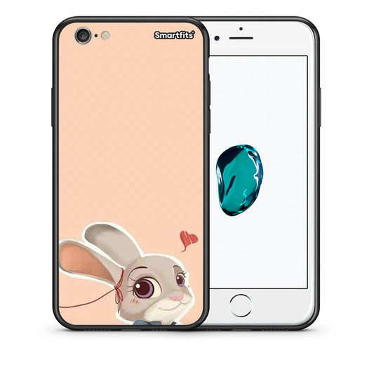 Θήκη iPhone 6/6s Nick Wilde And Judy Hopps Love 2 από τη Smartfits με σχέδιο στο πίσω μέρος και μαύρο περίβλημα | iPhone 6/6s Nick Wilde And Judy Hopps Love 2 case with colorful back and black bezels