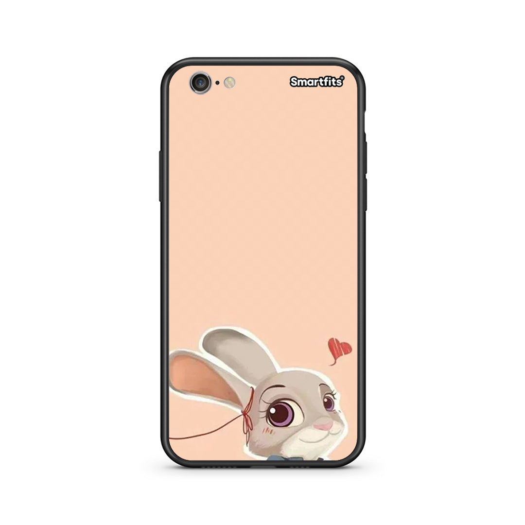 iPhone 7/8 Nick Wilde And Judy Hopps Love 2 θήκη από τη Smartfits με σχέδιο στο πίσω μέρος και μαύρο περίβλημα | Smartphone case with colorful back and black bezels by Smartfits