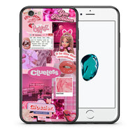Thumbnail for Θήκη Αγίου Βαλεντίνου iPhone 7 / 8 / SE 2020 Pink Love από τη Smartfits με σχέδιο στο πίσω μέρος και μαύρο περίβλημα | iPhone 7 / 8 / SE 2020 Pink Love case with colorful back and black bezels
