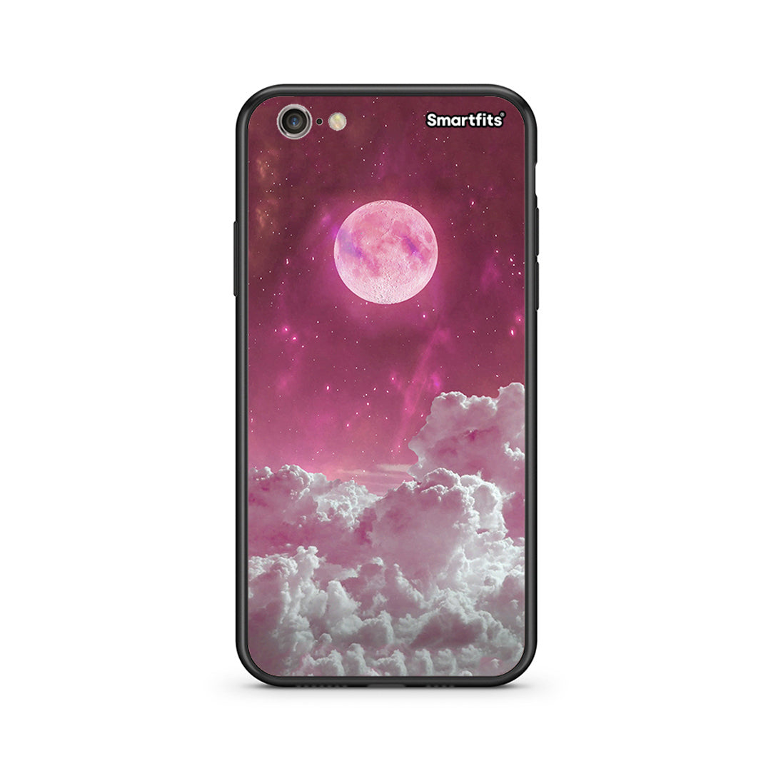 iPhone 7 / 8 Pink Moon Θήκη από τη Smartfits με σχέδιο στο πίσω μέρος και μαύρο περίβλημα | Smartphone case with colorful back and black bezels by Smartfits