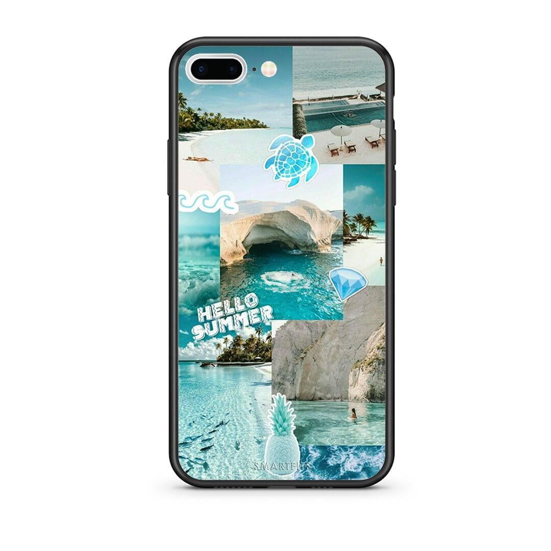iPhone 7 Plus / 8 Plus Aesthetic Summer Θήκη από τη Smartfits με σχέδιο στο πίσω μέρος και μαύρο περίβλημα | Smartphone case with colorful back and black bezels by Smartfits